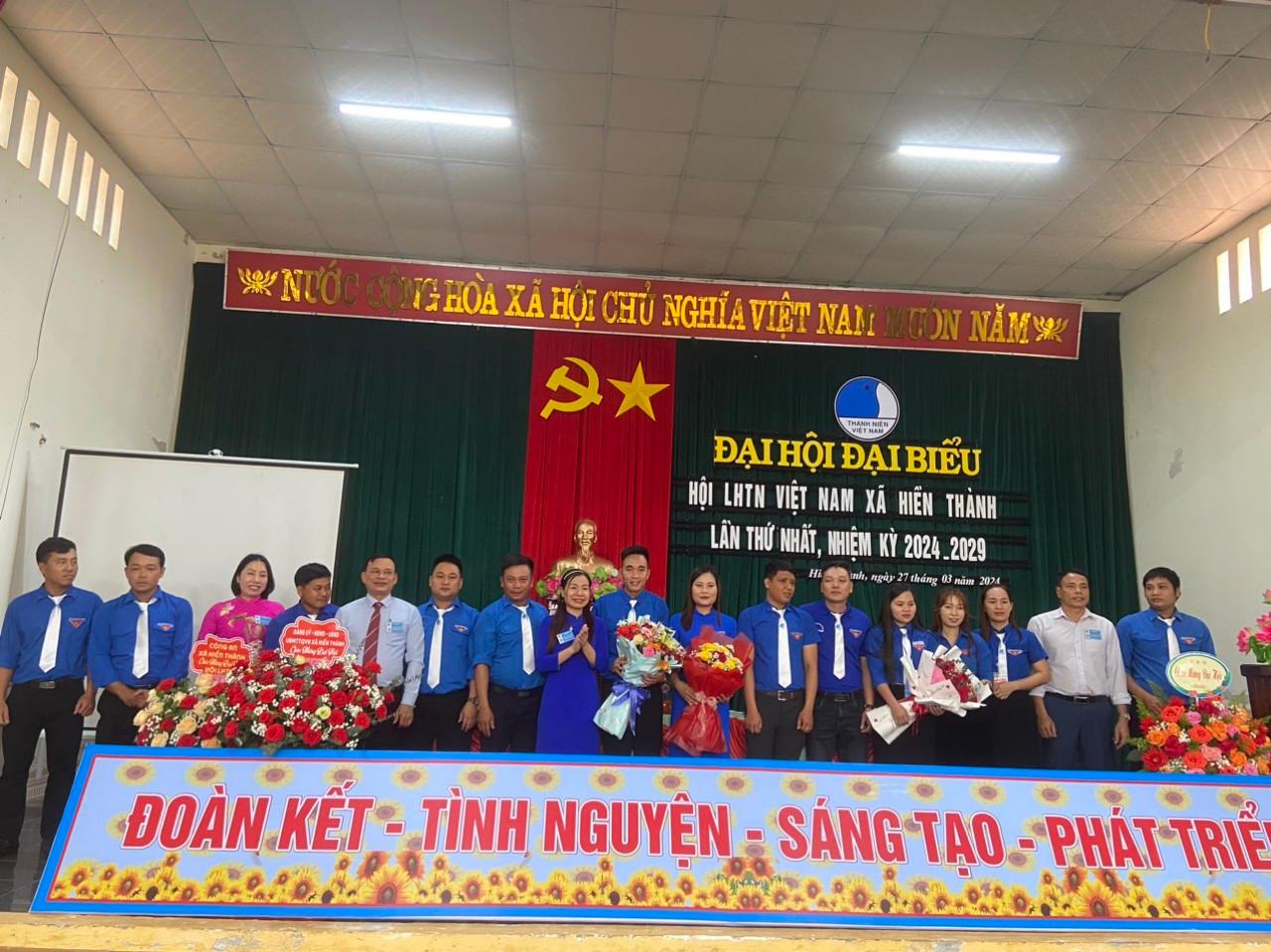 Đại hội đại biểu Hội LHTN Việt Nam xã Hiền Thành lần thứ nhất nhiệm kỳ 2024 - 2029