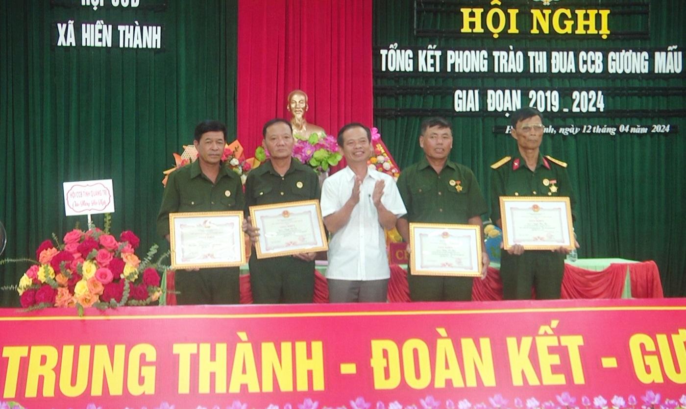 Hiền Thành: Tổng kết phong trào thi đua cựu chiến binh gương mẫu giai đoạn 2019- 2024